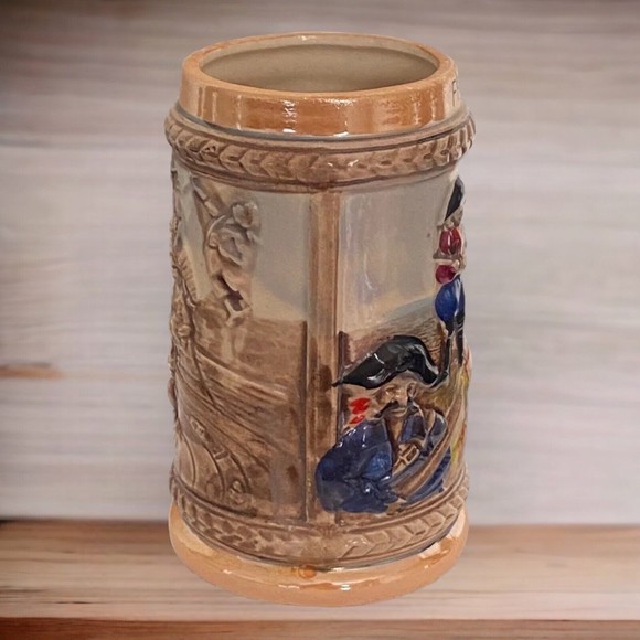 Vintage Freeport Bahamas Beer Mug Stein Pirates Scene - Picture 3 of 8